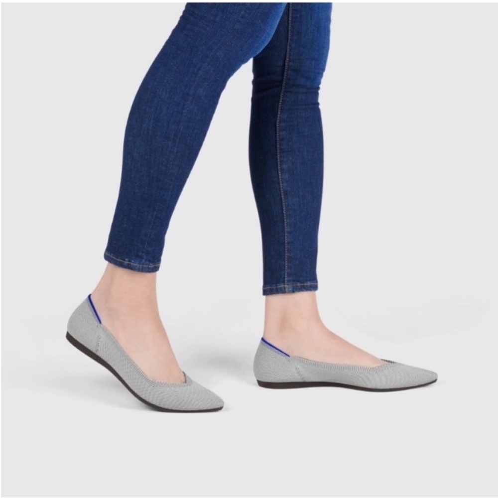 ROTHYS | RETIRED The Point Flax Birdseye Flats Sz 10